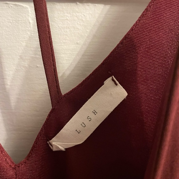 Maroon Lush Slip Dress - Picture 2 of 3